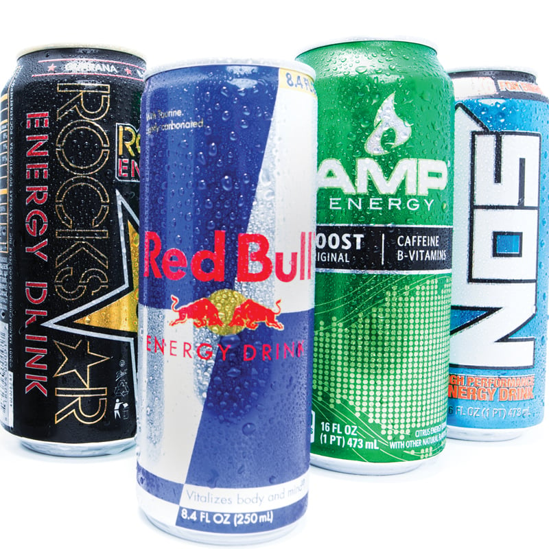 What is the healthiest energy drink? Effects of caffeine, taurine