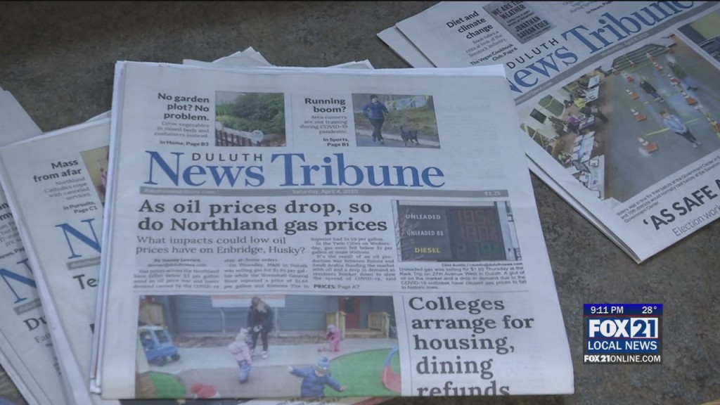Duluth News Tribune to Print Twice a Week Beginning in July