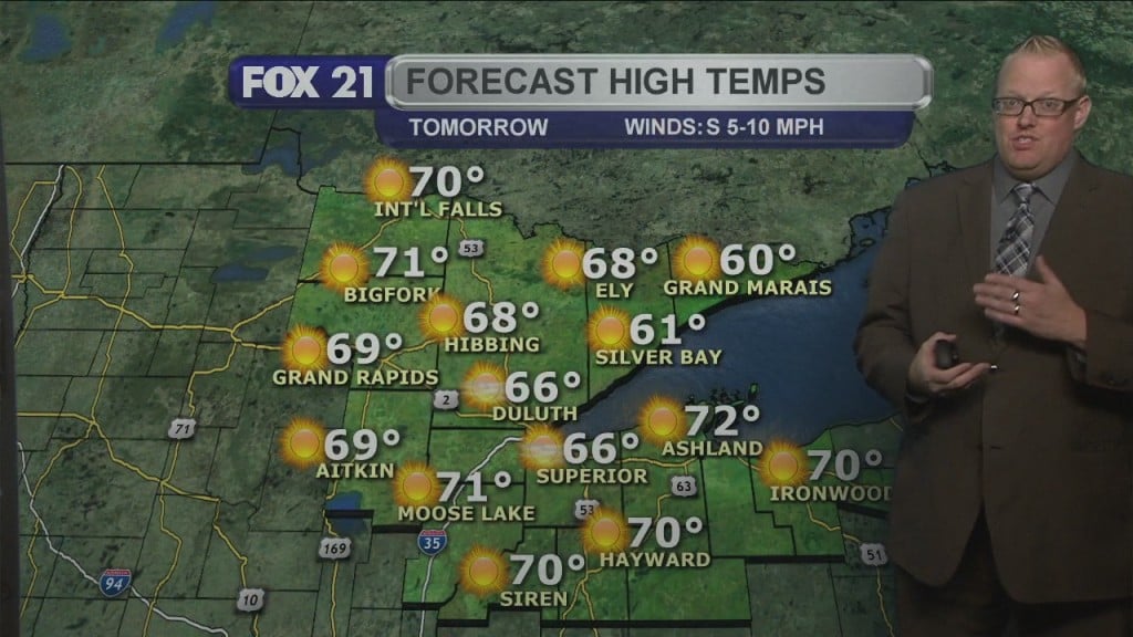 Sunday Evening Northland Weather Forecast