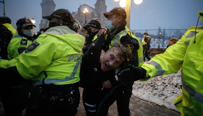 Canada Protest Resisting Arrest