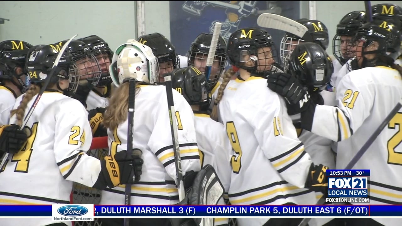Prep Hockey Duluth Marshall Girls Advance to Section 7A Semifinals