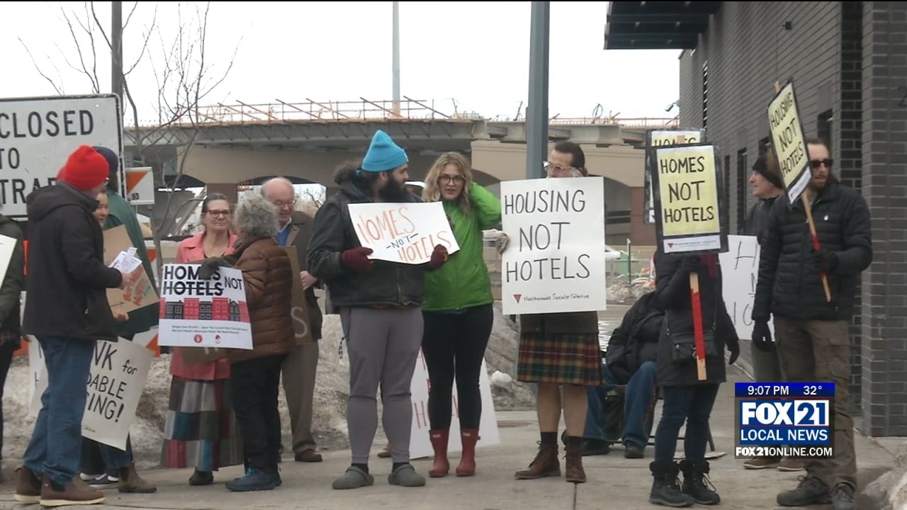 Protest Over Duluth Apartment Building's Partial Hotel Changes While ...