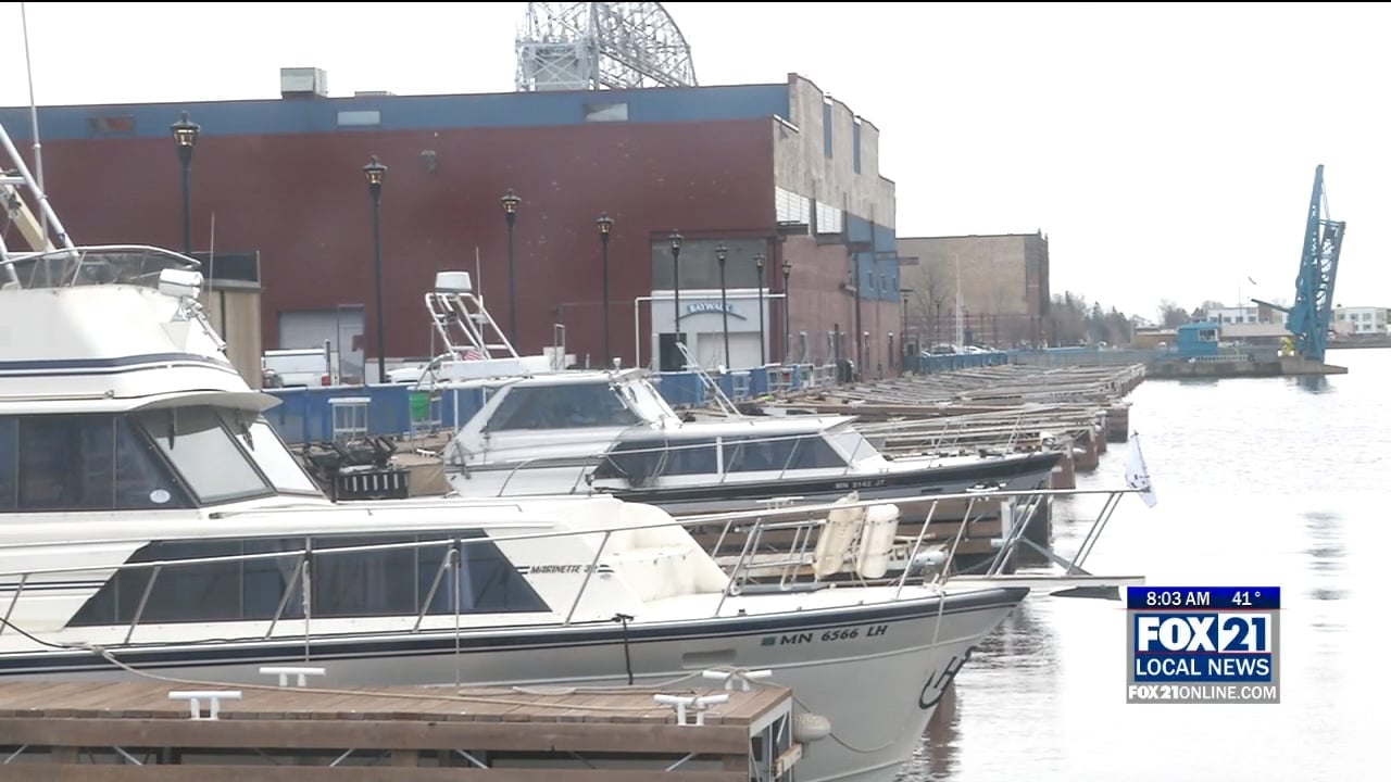 Docks In Place, Charter Boats Arrive In Duluth's Minnesota Slip