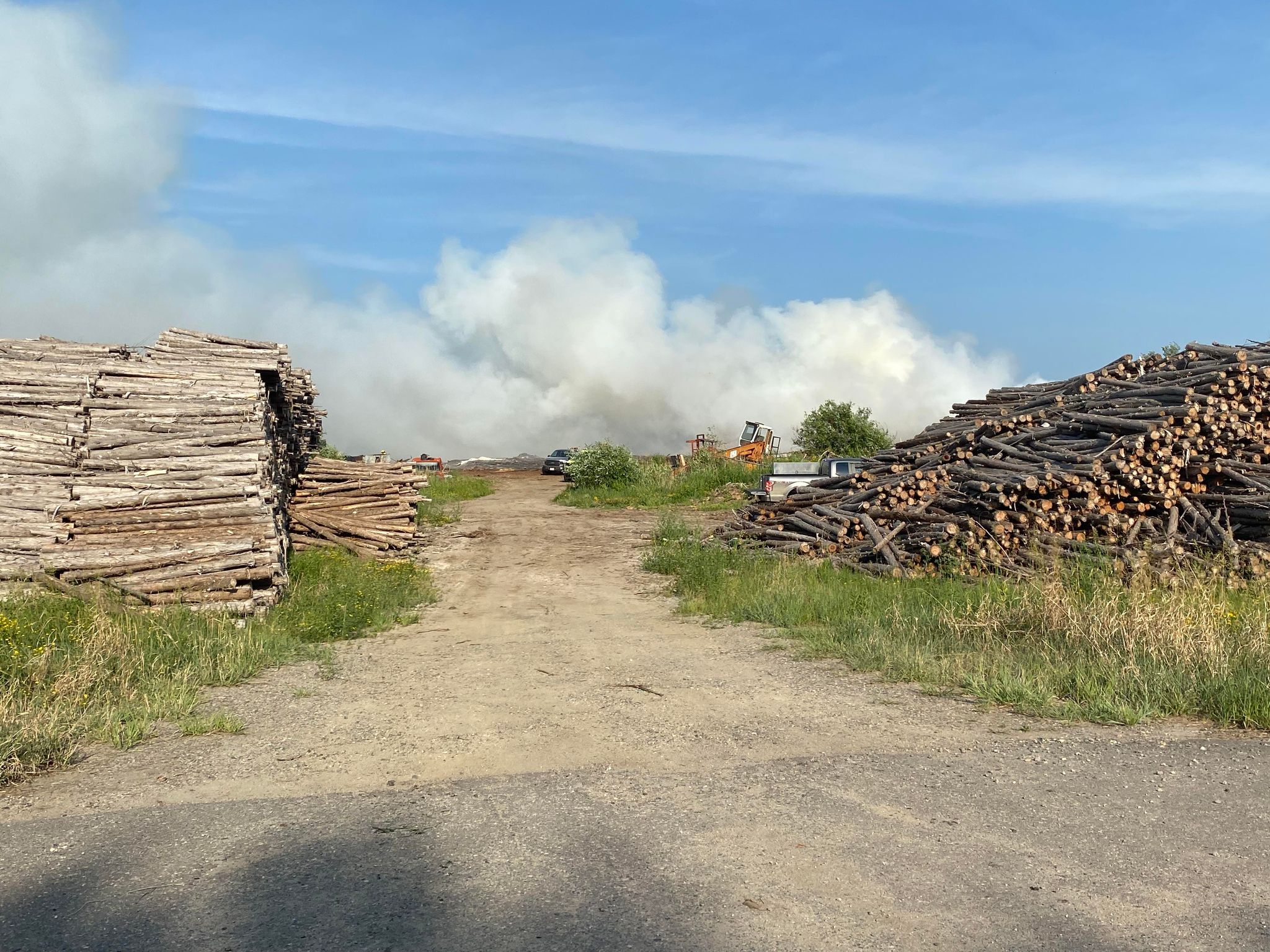 Littlefork Lumberyard Catches On Fire; Nearby Forest Not Affected