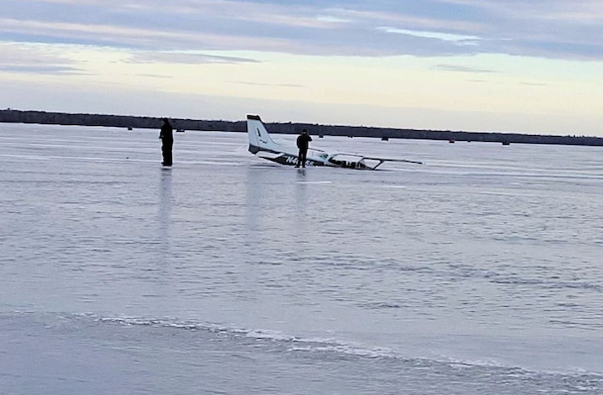 Small Plane Lands Through Thin Ice Of Upper Red Lake - Fox21Online