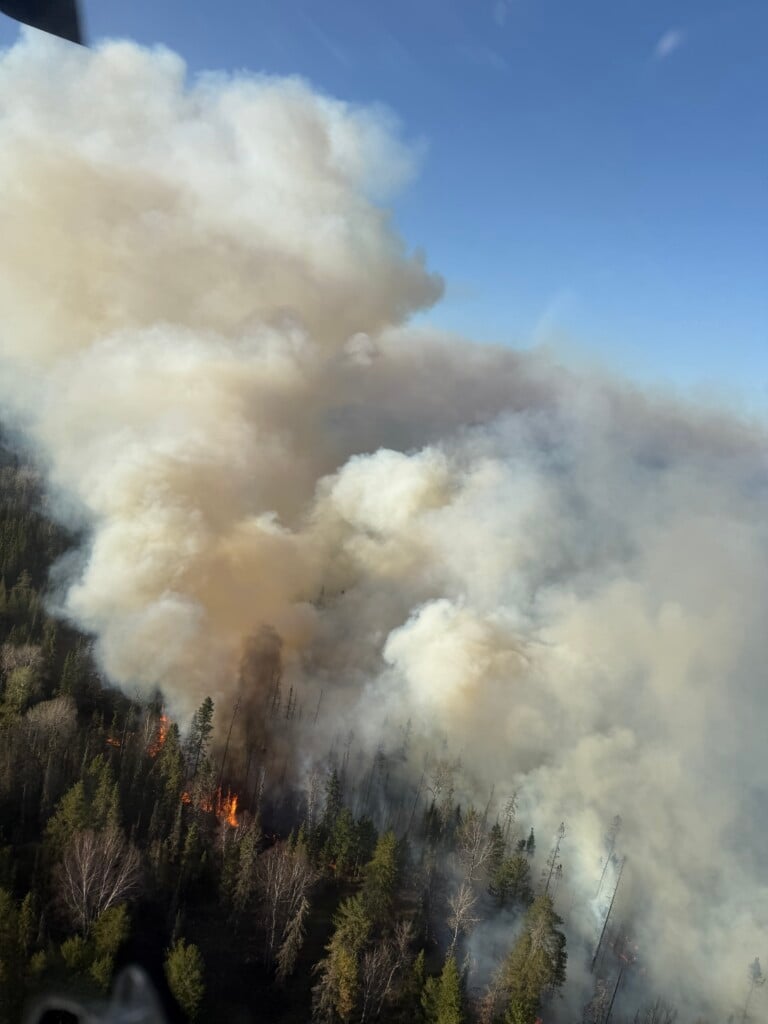 Minnesota National Guard support the state’s efforts to combat the Camp House Wildfire near Brimson, Minnesota, May 13, 2025