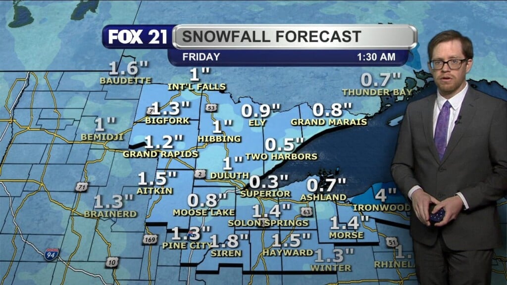 Tuesday Evening Northland Forecast