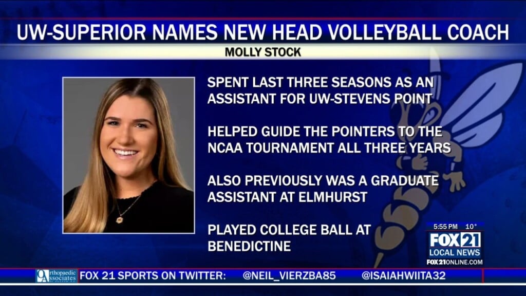 Uw Superior Names Molly Stock As New Head Volleyball Coach