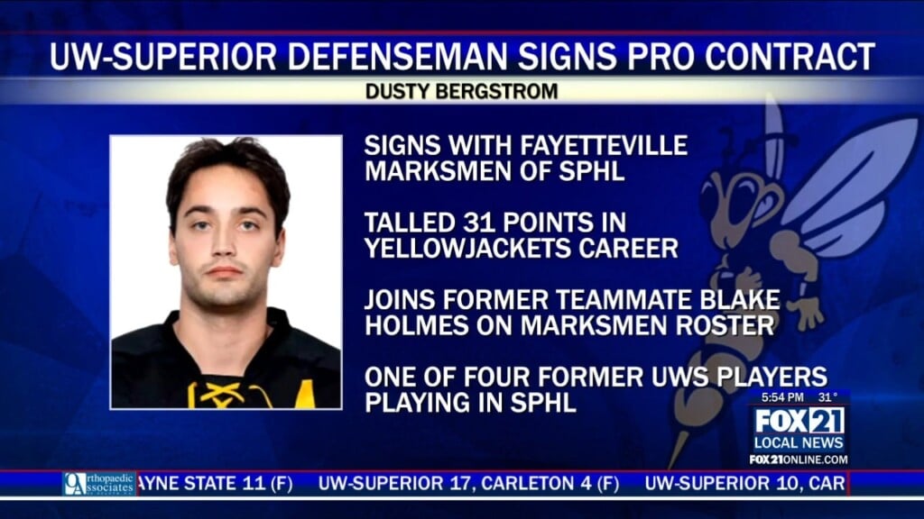 Uw Superior Defenseman Dusty Bergstrom Making Jump To Sphl
