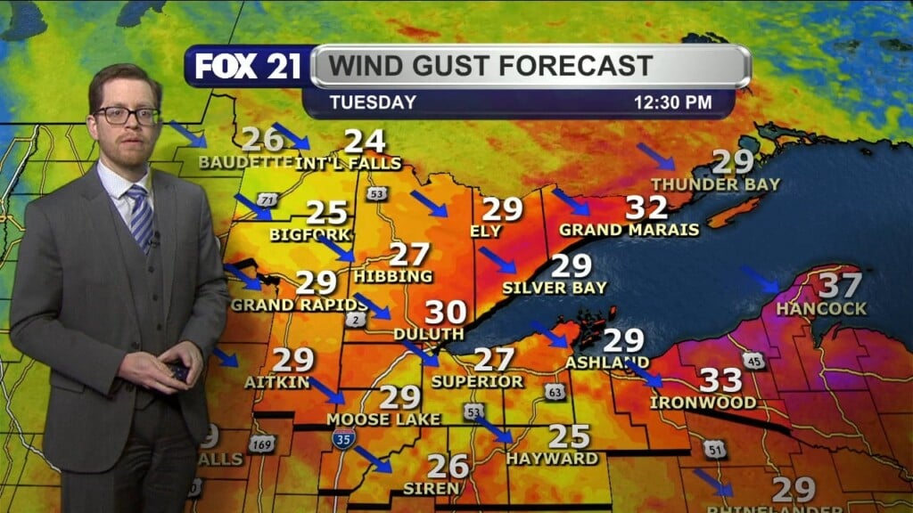 Monday Evening Northland Forecst