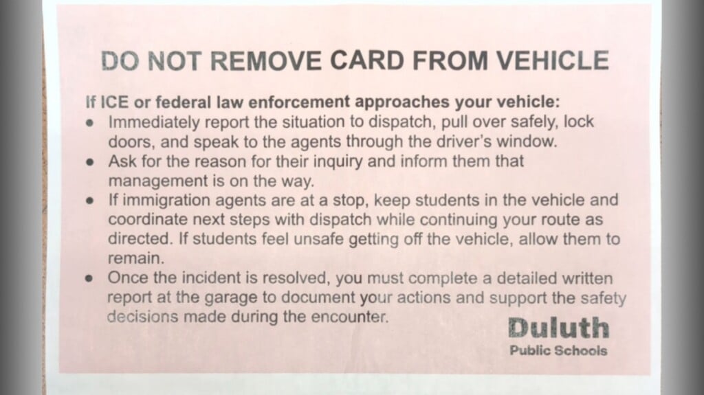 Protocol sheet Duluth drivers