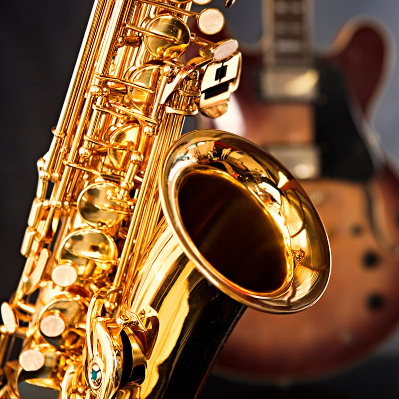 Gleaming Saxophone Takes The Lead With Guitar As Back Up