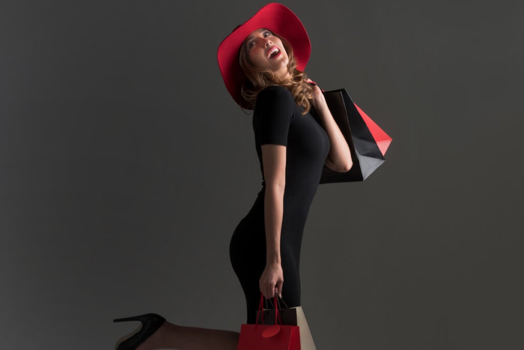 Glamorous Fashion Woman Shopping