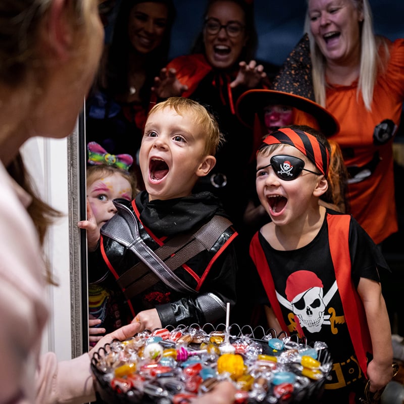 2 Trick Treaters Safe
