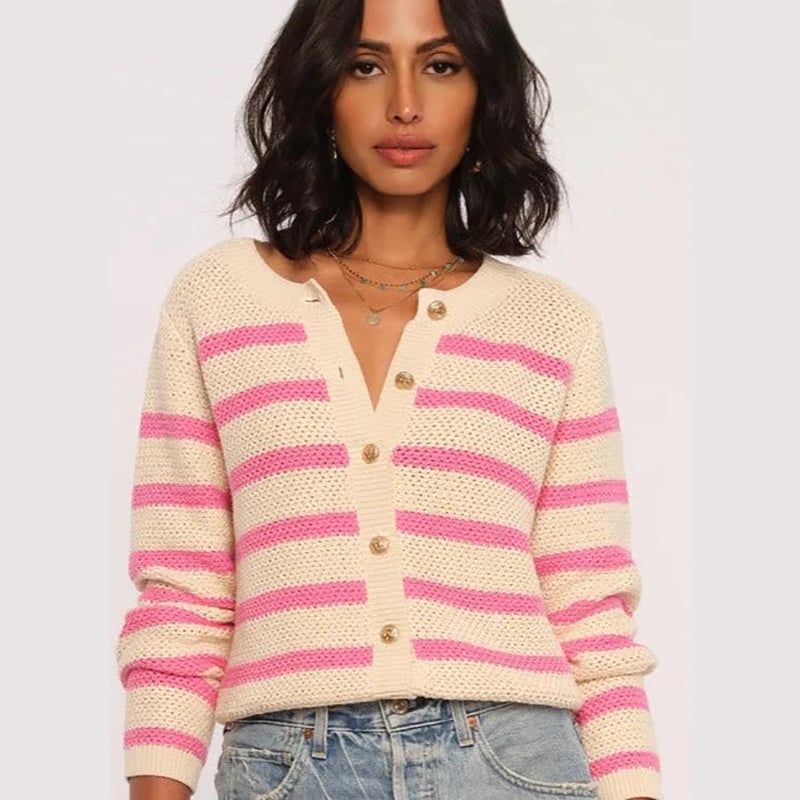 2a Striped Cardigan