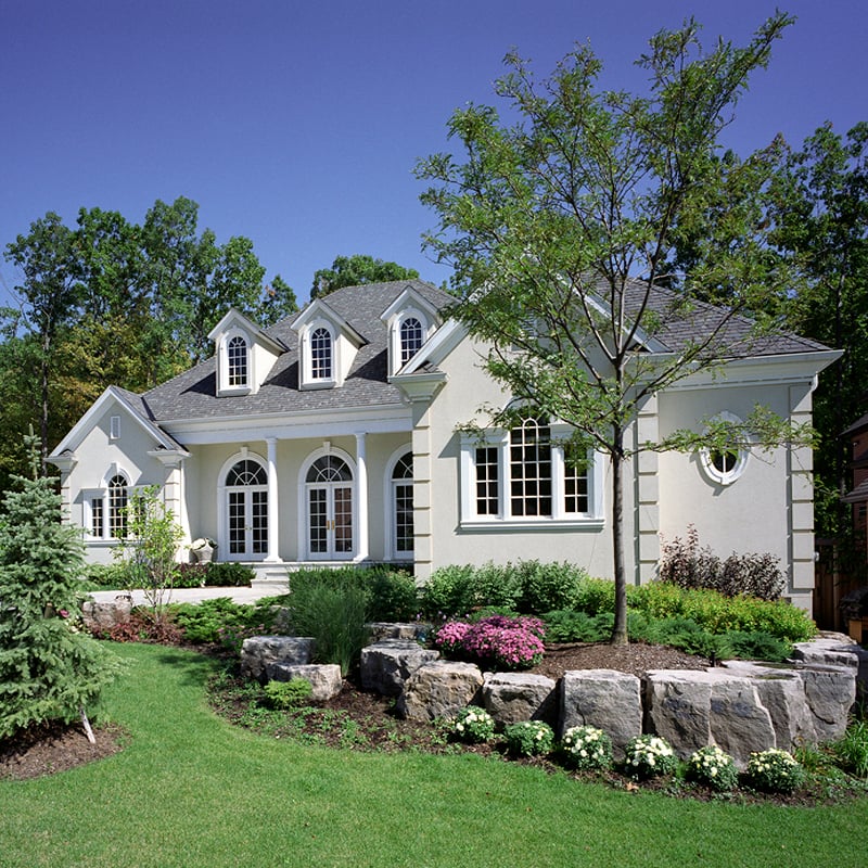 Photo of a beautiful home with a garden
