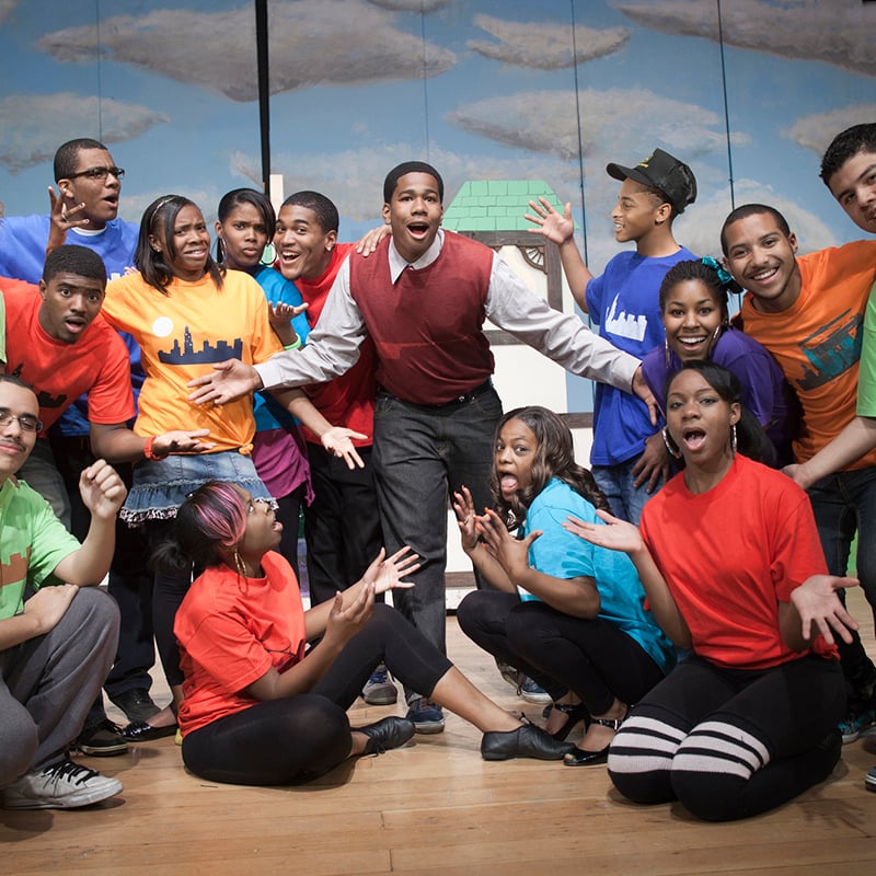 Teenagers Performing On Stage