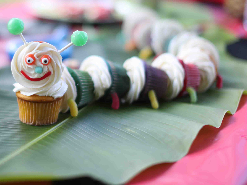caterpillar cupcake