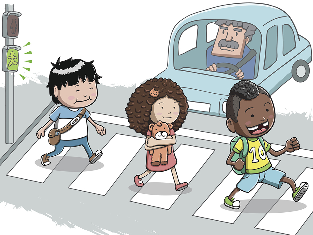 pedestrian_threekids_crosswalk_illustration