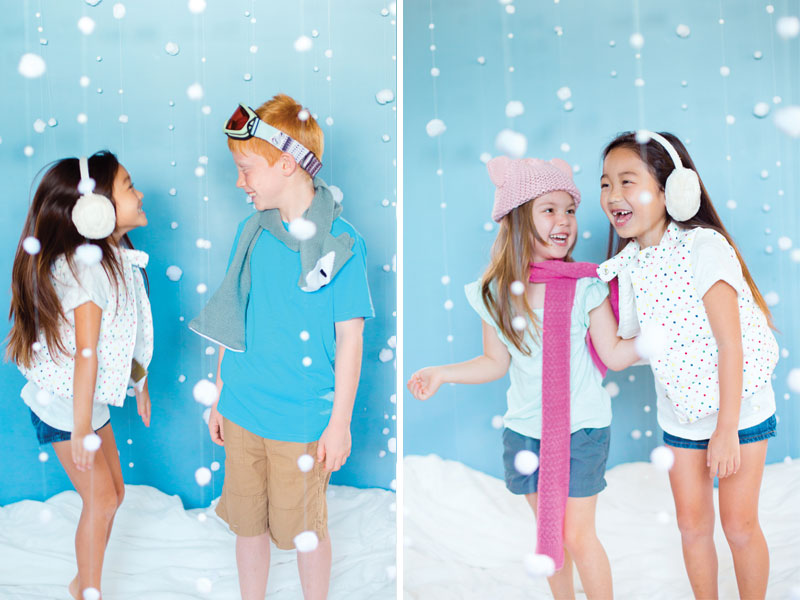 Snow pom poms