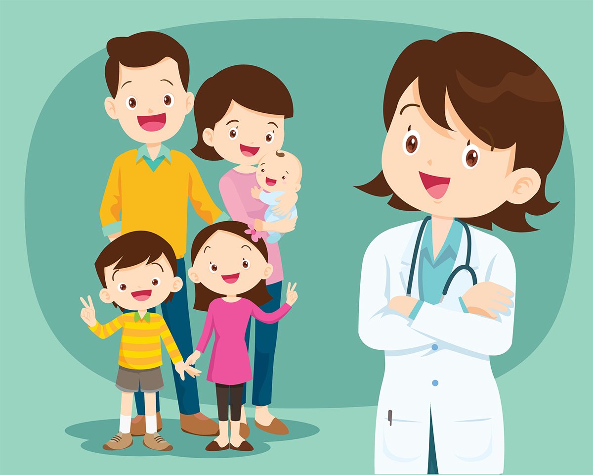 Pediatrician and family
