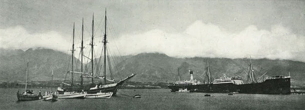 From Our Files 1921 Ships Honolulu Harbor