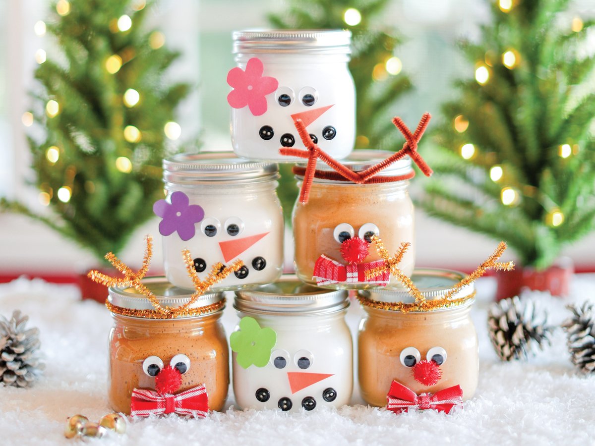 Holiday jars fluffy slime