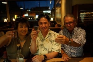 Me, Patrick, and a random guy sitting with us at the bar.