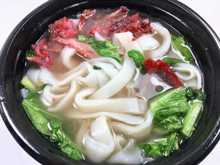 7-Eleven Char Siu Look Fun Noodle Soup Closeup