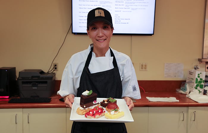  Pastry chef Michelle Karr-Ueoka was nominated for a James Beard award. 