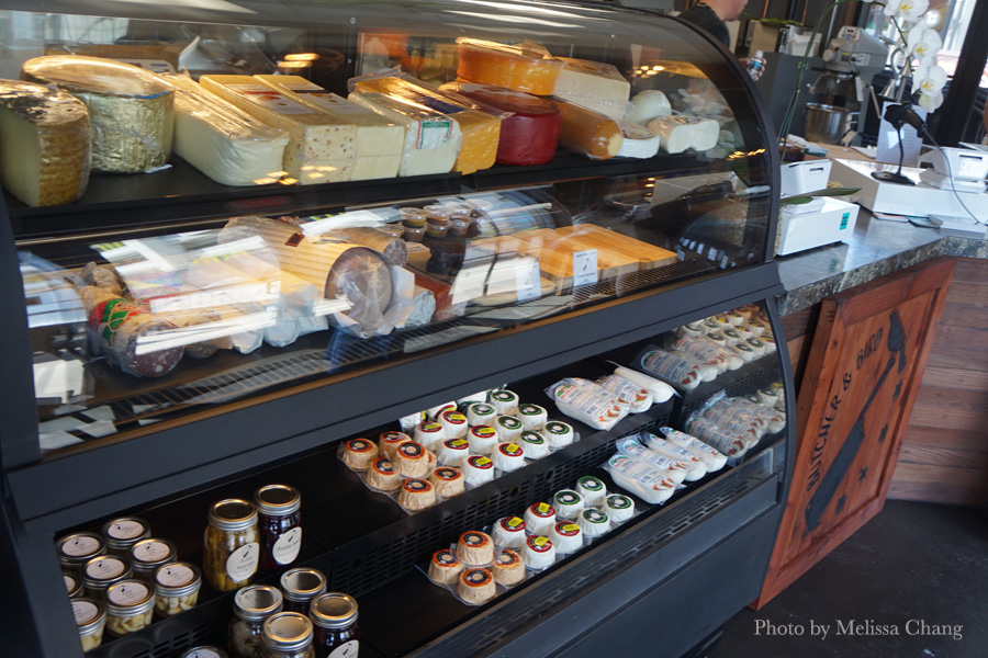The cheese case at Butcher  & Bird