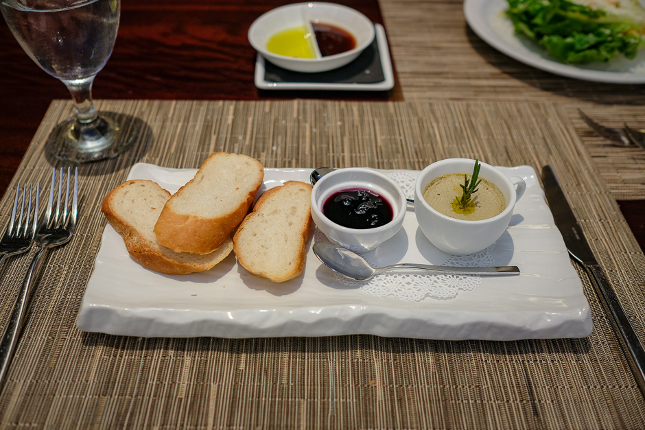 Chicken pate with toast