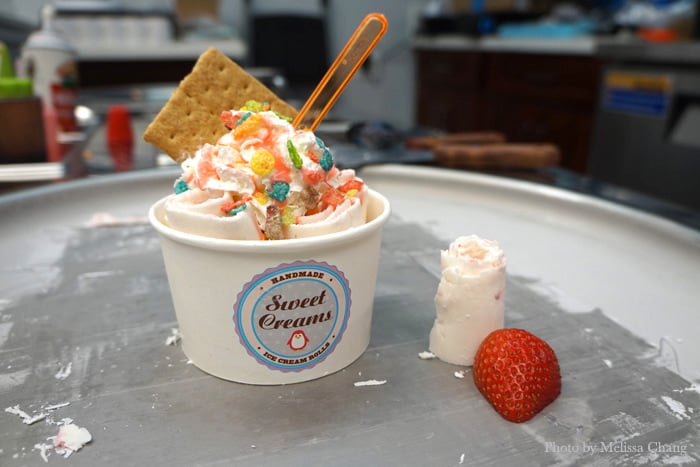 Strawberry shortcake, one of six flavors offered at Sweet Creams.