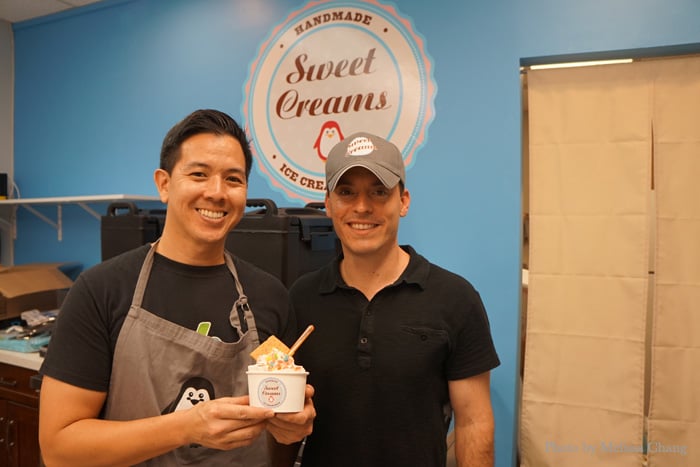 The cream team: Business partners Jeffrey Kao, left, and Bari Carroll.