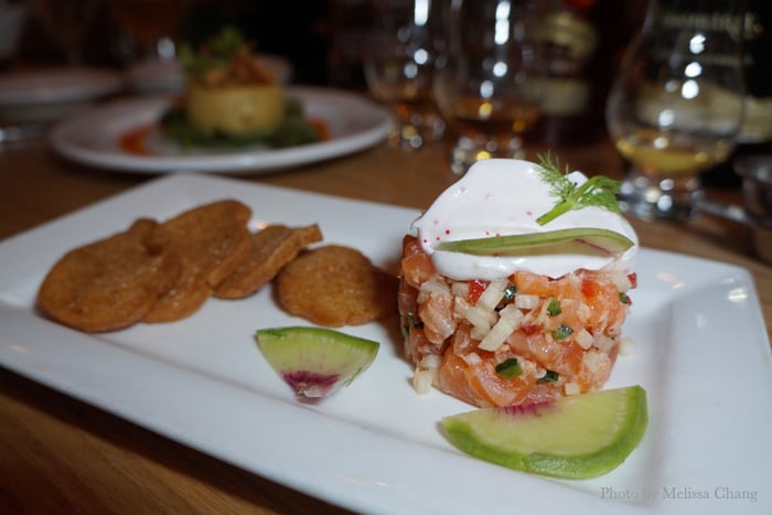 Cured and smoked New Zealand king salmon tartare, $14 at 12th Avenue Grill.