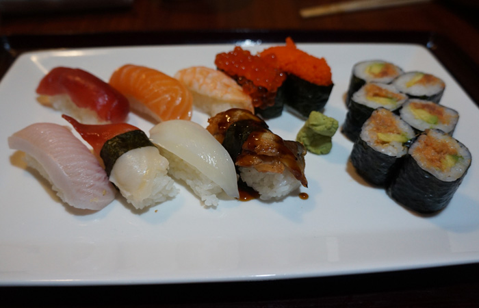 Omakase nigiri sushi set, $16.95.