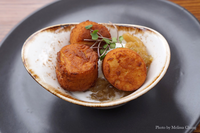 A sample of the chickpea panisse.