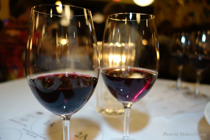 From left: 2012 Seven Springs Pinot Noir "La Source," Eola-Amity Hills; and 2012 Domaine de la Cote Pinot Noir "Blooms Field," Santa Rita Hills.