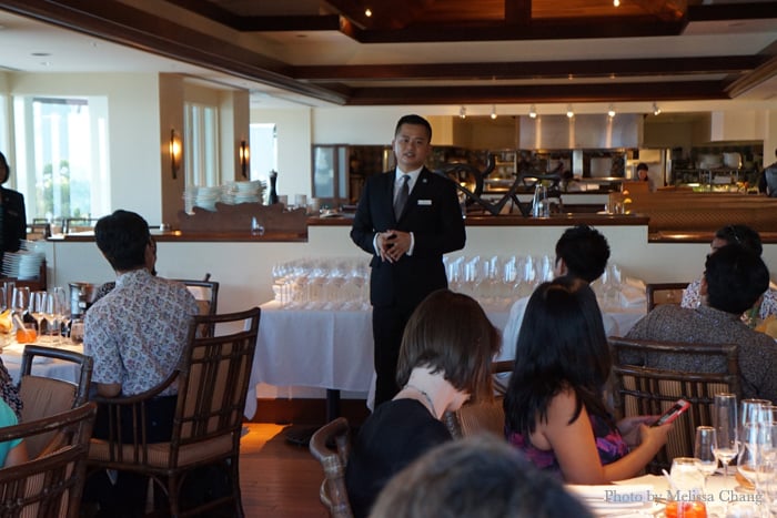 Welcoming remarks from Huy Vo, the public relations manager at the Kahala Resort.