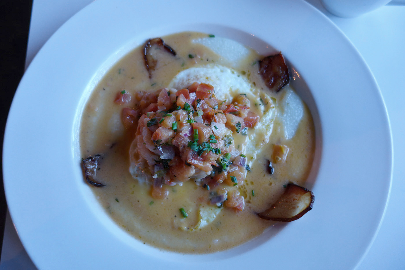 Shrimp and grits, $12.