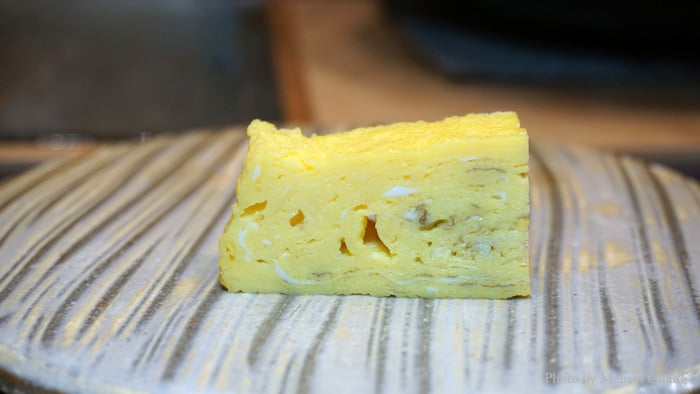 The tamago that signifies the end of the meal.