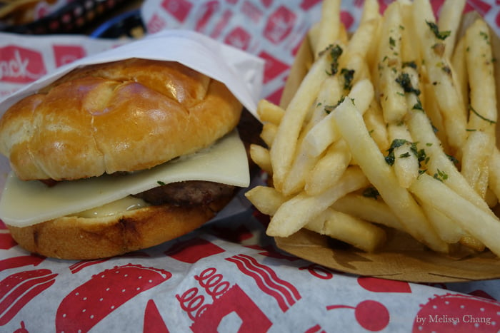The buttery Jack with buttery fries.