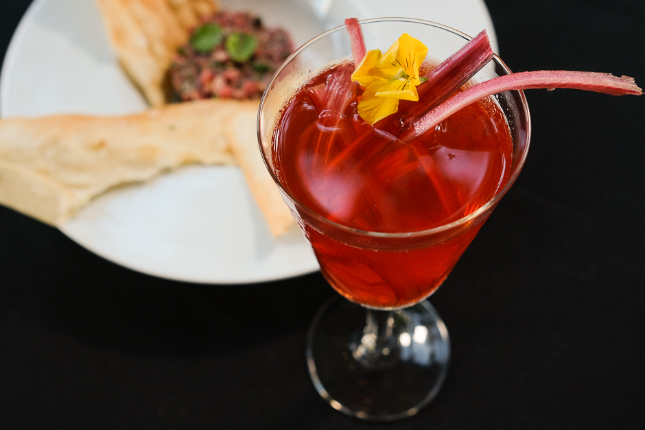 Stripsteak's Bourbon Sunset cocktail