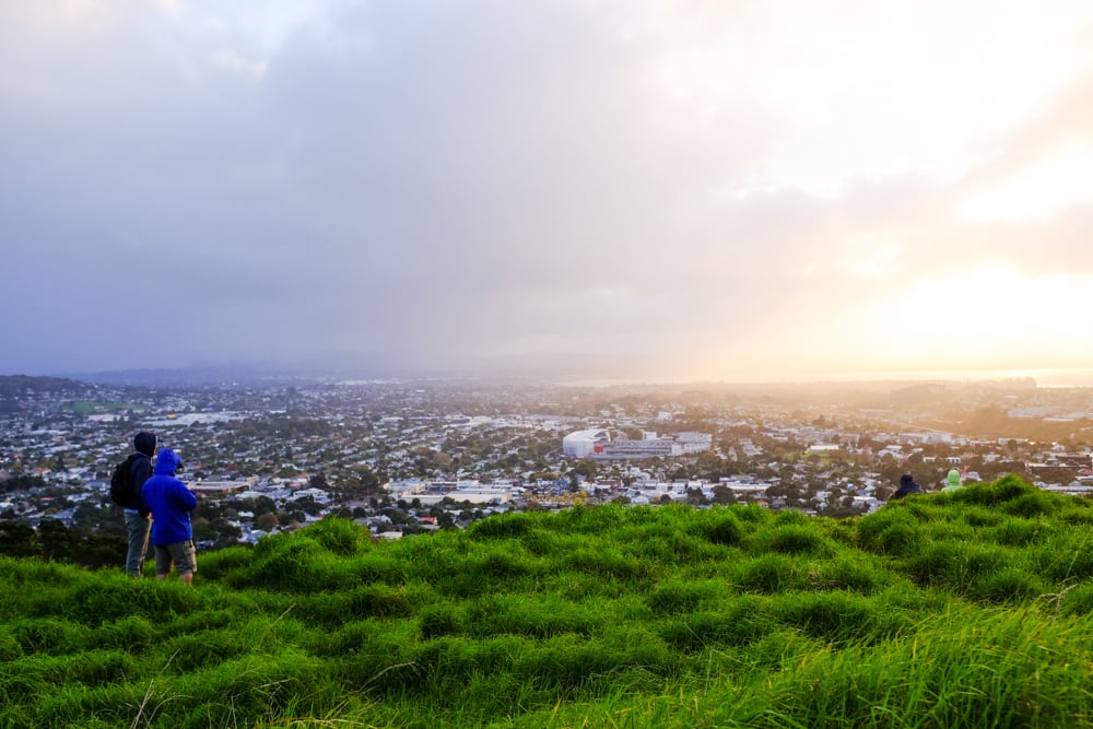 If you got off your phone, you would have noticed this gorgeous sunset over the city.
