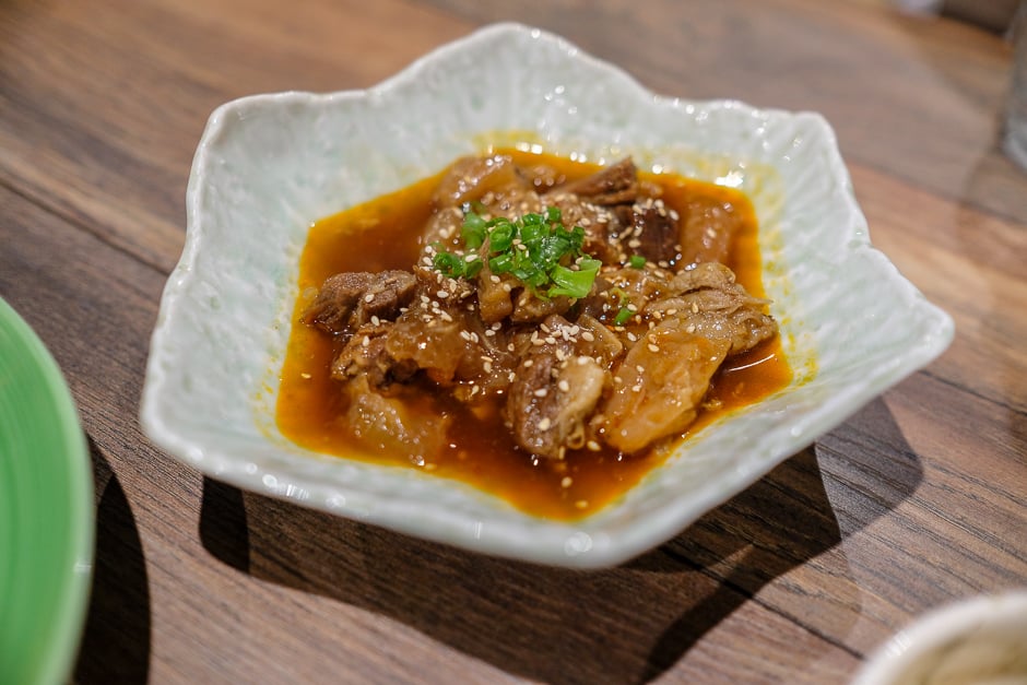 Motsu, stewed beef intestines