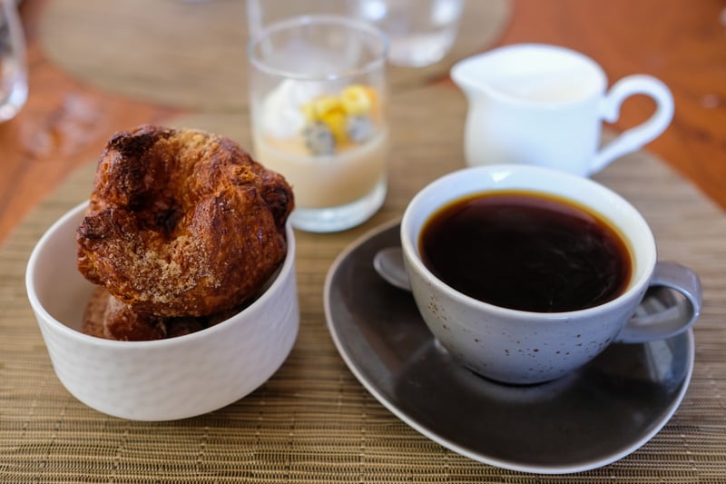 Unlimited soft drinks, coffee, tea, juices and bloody marys are included in the $65 price. The Kona-blend coffee is actually pretty good too.