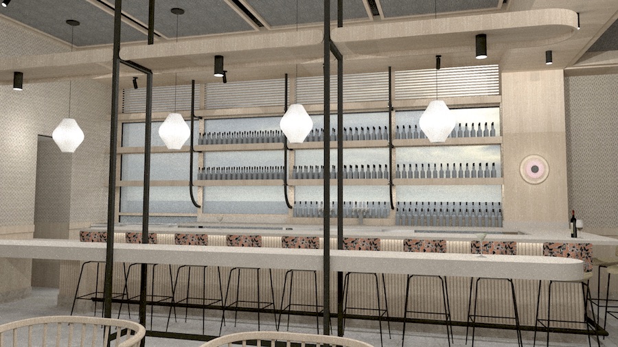Eleven cocktail bar rendering