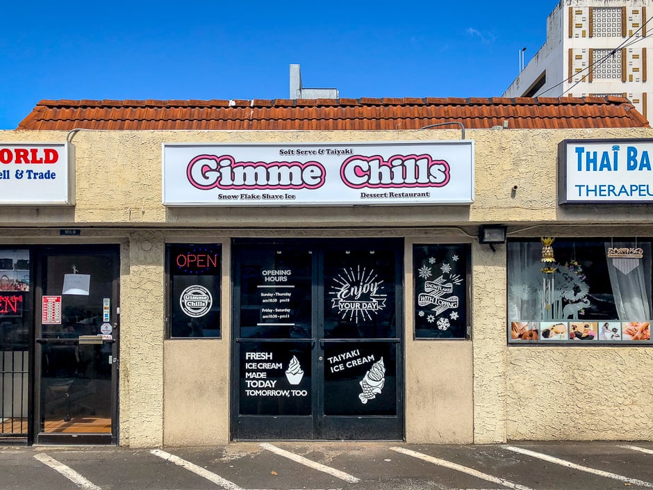 Gimme Chills in Samsung Plaza on Keeaumoku Street, Honolulu.