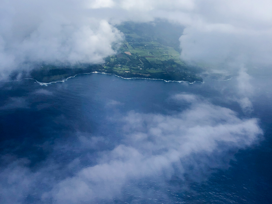 Flying over the Hamakua Coast