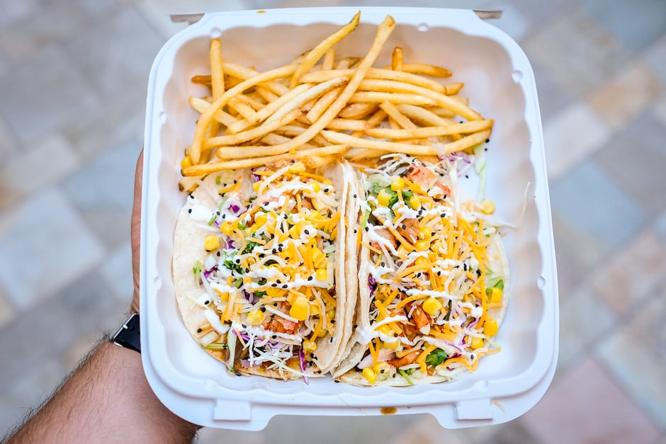 Hawaiian chicken tacos